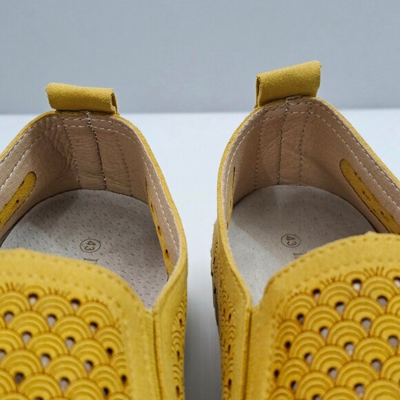 NEW Ilse Jacobsen Tulip 140 Sneaker Women EU 43 Yellow Slip On Travel Minimalist - Picture 7 of 13